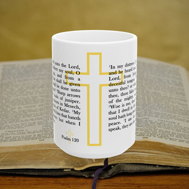 Psalm 120 Full Text - 15oz Coffee Mug